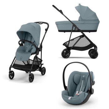 Cybex Melio Carbon Stormy Blue 3in1 cu Cloud G Plus Recline ADAC