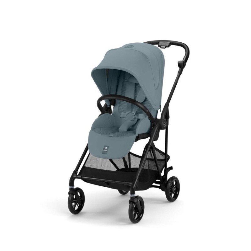 Cybex Melio Carbon Stormy Blue 4in1 cu Cloud G Plus Recline ADAC si baza isofix