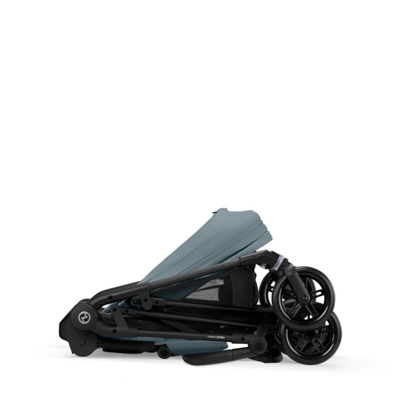 Cybex Melio Carbon Stormy Blue 4in1 cu Cloud G Plus Recline ADAC si baza isofix