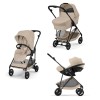 Noul Cybex Melio Carbon Almond Beige 3 in 1 cu Scoica Cloud G Plus i-Size Recline testata ADAC