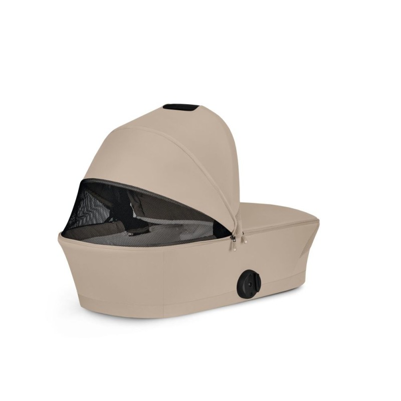 Noul Cybex Melio Carbon Almond Beige 3 in 1 cu Scoica Cloud G Plus i-Size Recline testata ADAC