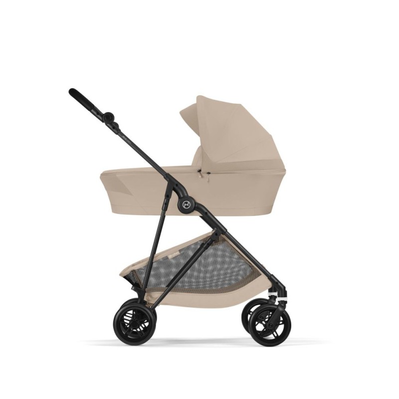 Noul Cybex Melio Carbon Almond Beige 3 in 1 cu Scoica Cloud G Plus i-Size Recline testata ADAC