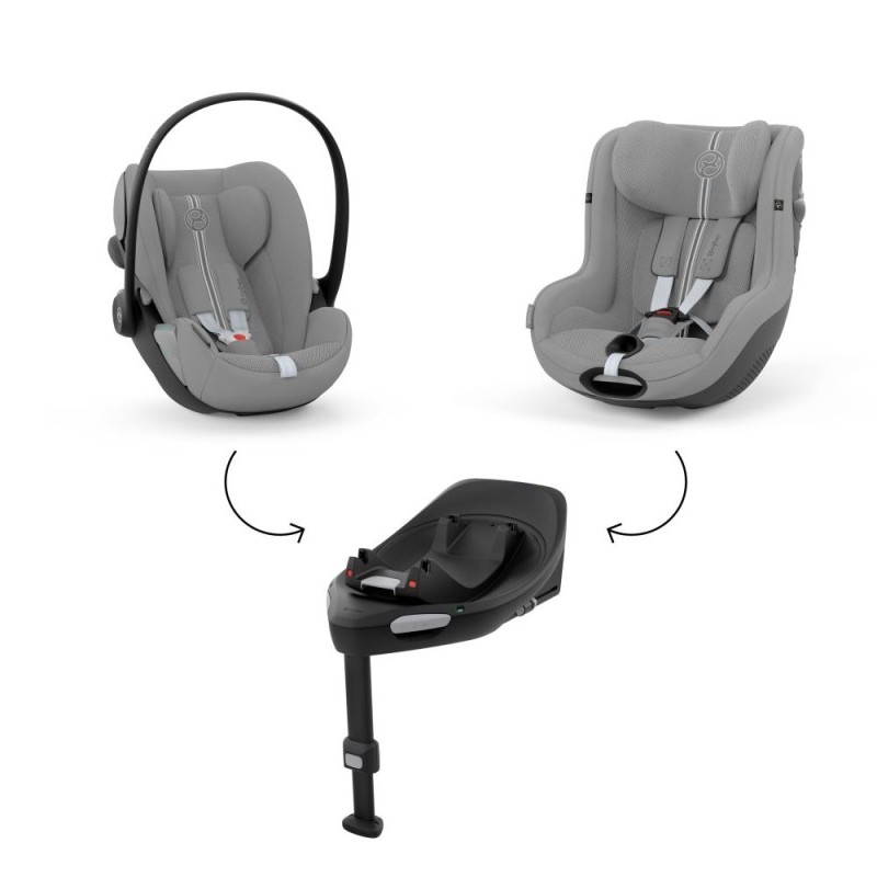 Cybex Melio Carbon 2025 Fog Grey 4in1 cu Cloud G Plus Recline ADAC si baza isofix