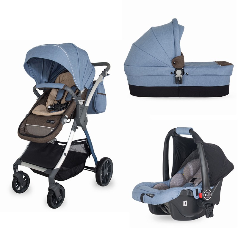 SISTEM MODULAR COCCOLLE ACERO 3 IN 1 BLUE