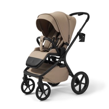Carucior copii cu landou pliabil Future Design Inspiro Almond Cream 4in1 cu Cybex Cloud G Plus ADAC si baza isofix