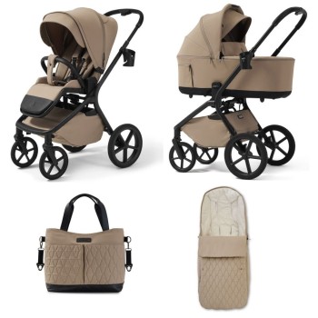 Carucior copii cu landou pliabil Future Design Inspiro Almond Cream 2 in 1