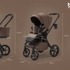 Carucior copii cu landou pliabil Future Design Inspiro Essential Mokka 2 in 1