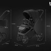 Carucior copii cu landou pliabil Future Design Inspiro Pure Black SE 4in1 cu Cybex Cloud G Plus ADAC si baza isofix