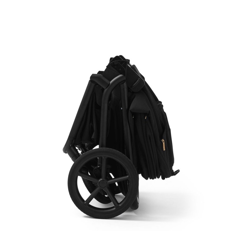 Carucior copii cu landou pliabil Future Design Inspiro Pure Black SE 4in1 cu Cybex Cloud G Plus ADAC si baza isofix
