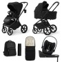Carucior copii cu landou pliabil Future Design Inspiro Pure Black SE 4in1 cu Cybex Cloud G Plus ADAC si baza isofix