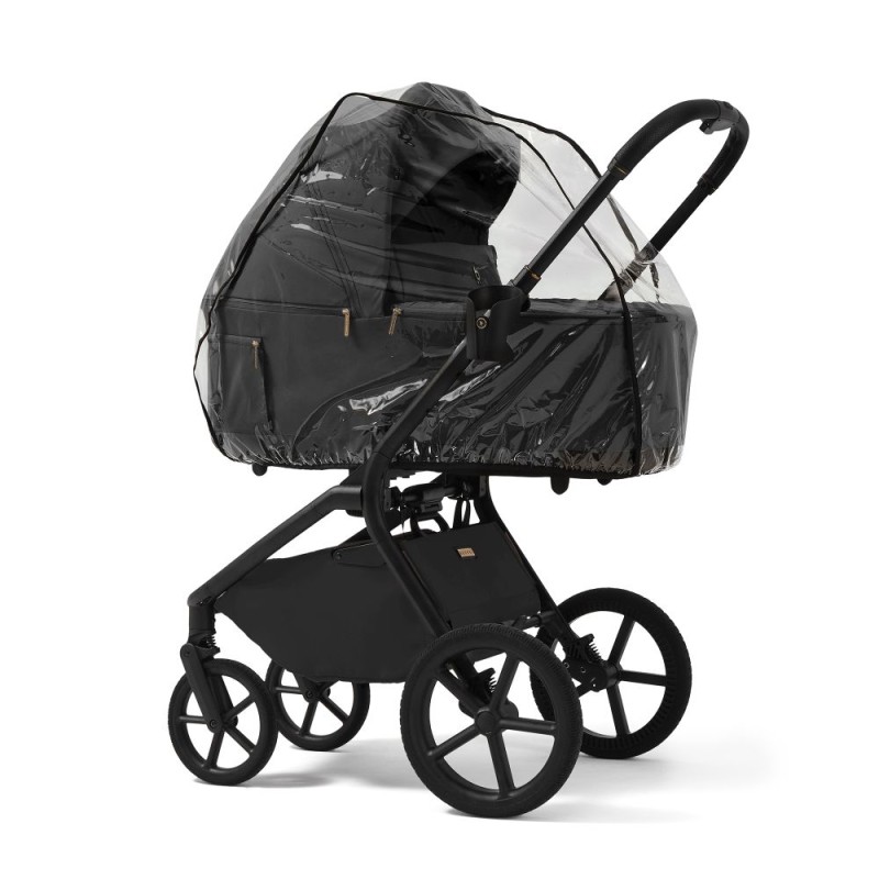 Carucior copii cu landou pliabil Future Design Inspiro Pure Black SE 4in1 cu Cybex Cloud G Plus ADAC si baza isofix