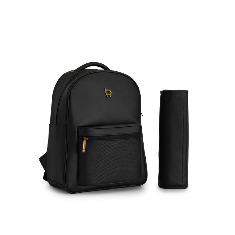 Carucior copii cu landou pliabil Future Design Inspiro Pure Black SE 4in1 cu Cybex Cloud G Plus ADAC si baza isofix