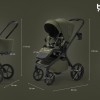 Carucior copii cu landou pliabil Future Design Inspiro Silk Olive 3in1 cu Cybex Cloud G Plus ADAC