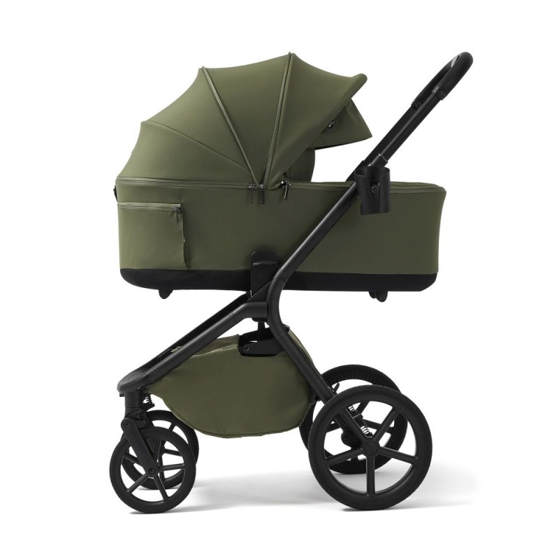 Carucior copii cu landou pliabil Future Design Inspiro Silk Olive 3in1 cu Cybex Cloud G Plus ADAC