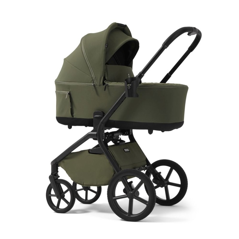 Carucior copii cu landou pliabil Future Design Inspiro Silk Olive 3in1 cu Cybex Cloud G Plus ADAC