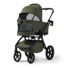 Carucior copii cu landou pliabil Future Design Inspiro Silk Olive 3in1 cu Cybex Cloud G Plus ADAC