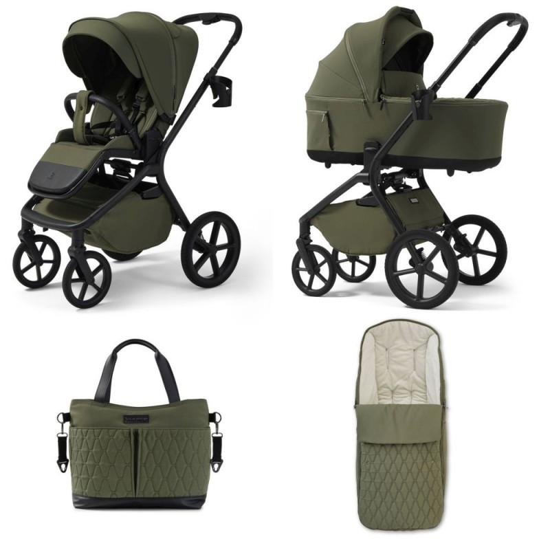  Carucior copii cu landou pliabil Future Design Inspiro Silk Olive 2 in 1