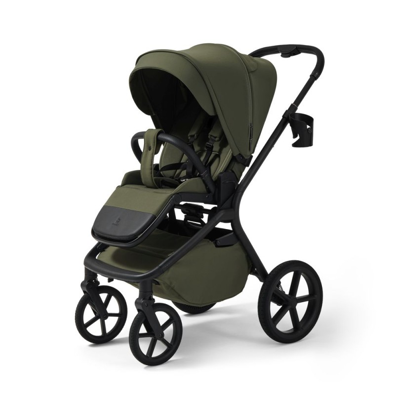 Carucior copii cu landou pliabil Future Design Inspiro Silk Olive 3in1 cu Cybex Cloud G Plus ADAC