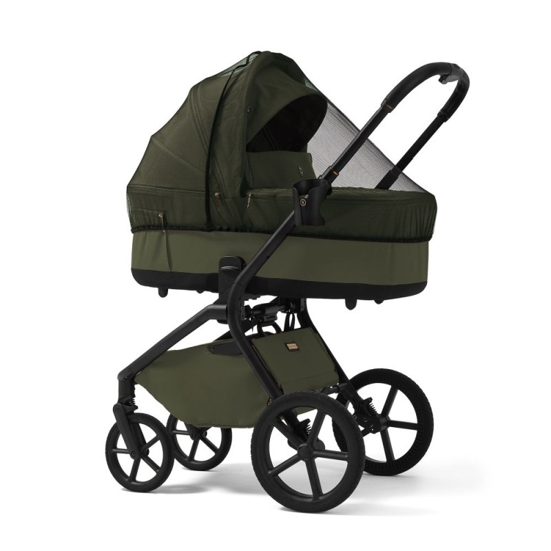 Carucior copii cu landou pliabil Future Design Inspiro Silk Olive 3in1 cu Cybex Cloud G Plus ADAC