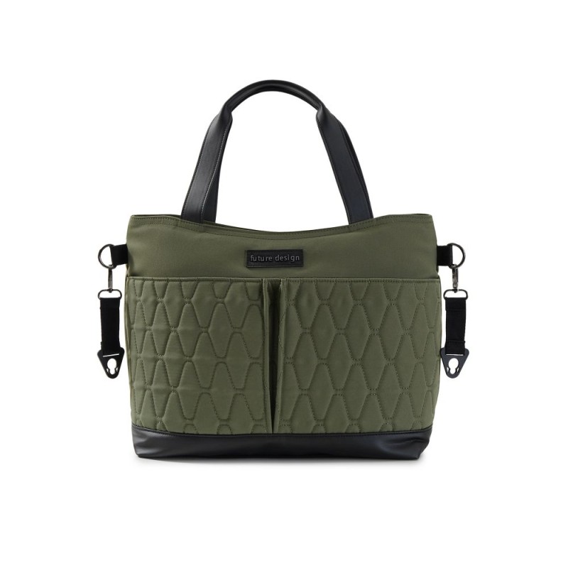 Carucior copii cu landou pliabil Future Design Inspiro Silk Olive 3in1 cu Cybex Cloud G Plus ADAC
