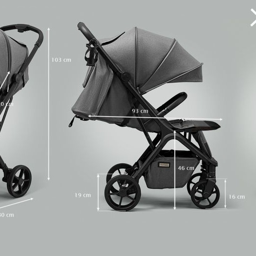 Carucior sport compact XRay Pro Future Design Steel Graphite