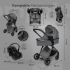 Carucior copii 3 in 1 multifunctional Soho S2 – Grey GagaDumi