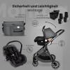 Carucior copii 3 in 1 multifunctional Soho S2 – Grey GagaDumi