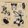 Carucior copii 3 in 1 multifunctional Soho S3 – Beige GagaDumi