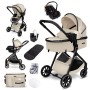 Carucior copii 3 in 1 multifunctional Soho S3 – Beige GagaDumi