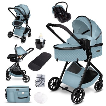 Carucior copii 3 in 1 multifunctional Soho S4 – Blue GagaDumi
