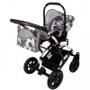 Carucior Hubners Dalia Lux 3 in 1 Grey Flowers