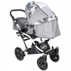 Carucior Hubners Dalia Lux 3 in 1 Grey Flowers