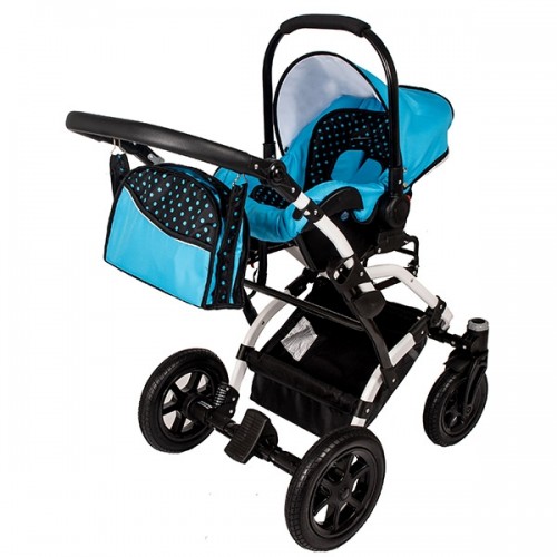 Carucior Hubners Dalia Lux 3 in 1 Blue Dots
