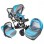Carucior Hubners Dalia Lux 3 in 1 Blue Grey