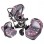 Carucior Hubners Dalia Lux 3 in 1 Pink Flowers