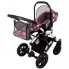 Carucior Hubners Dalia Lux 3 in 1 Pink Flowers