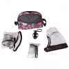 Carucior Hubners Dalia Lux 3 in 1 Pink Flowers
