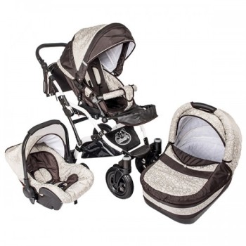 Carucior Hubners Dalia Lux 3 in 1 Graphite Bej
