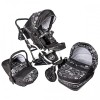 Carucior Hubners Dalia Lux 3 in 1 White Flowers