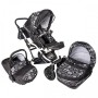 Carucior Hubners Dalia Lux 3 in 1 White Flowers