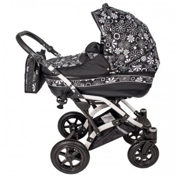 Carucior Hubners Dalia Lux 3 in 1 White Flowers