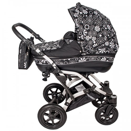 Carucior Hubners Dalia Lux 3 in 1 White Flowers
