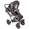 Carucior Hubners Dalia Lux 3 in 1 Negru Cu Floricele Mov