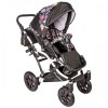 Carucior Hubners Dalia Lux 3 in 1 Negru Cu Floricele Multicolore