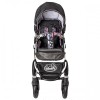 Carucior Hubners Dalia Lux 3 in 1 Negru Cu Floricele Multicolore