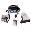 Carucior Hubners Dalia Lux 3 in 1 Negru Cu Floricele Multicolore