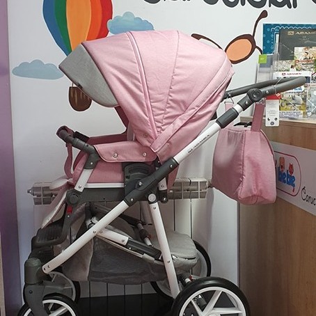 Carucior copii 3 in 1 Hybryd Adamex Pink B61