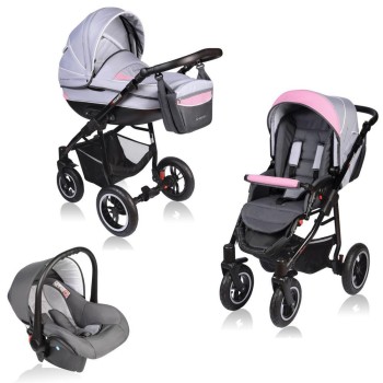 Carucior Crooner 3 in 1 - Vessanti - Grey Pink