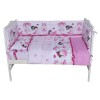 Set lenjerie bumbac 5 piese pentru saltea de 120 x 60 cm ambalata intr-o gentuta de transport