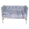 Set lenjerie bumbac 5 piese pentru saltea de 120 x 60 cm ambalata intr-o gentuta de transport